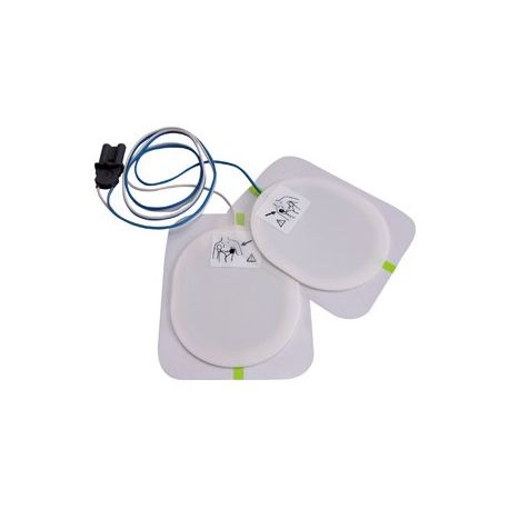 Paire d’électrodes préconnectées pour défibrillateur Saver One