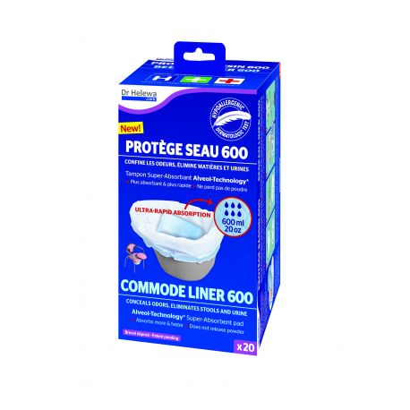 Sac protège seau hypoallergénique avec tampon absorbant 600ml DR HELEWA ® (x20)
