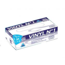 Gants d'examen en vinyle non poudrés  - Boîte de 100