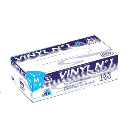 Gants d'examen en vinyle non poudrés  - Boîte de 100