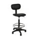 Tabouret avec dossier et repose-pieds